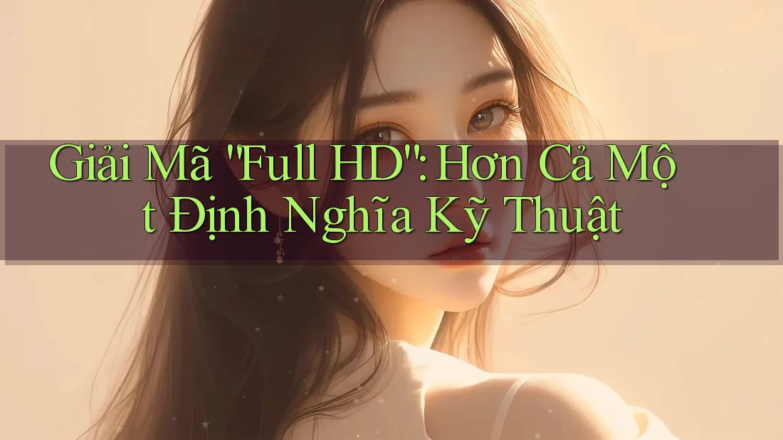 Giải Mã “Full HD”: Hơn Cả Một Định Nghĩa Kỹ Thuật